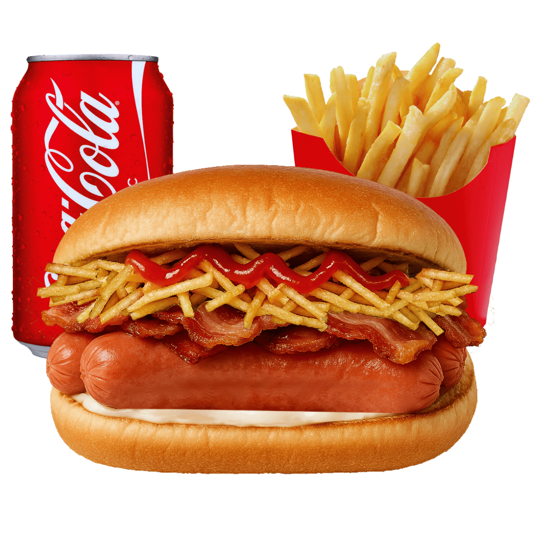 Combo Hot Dog Bacon House Burger